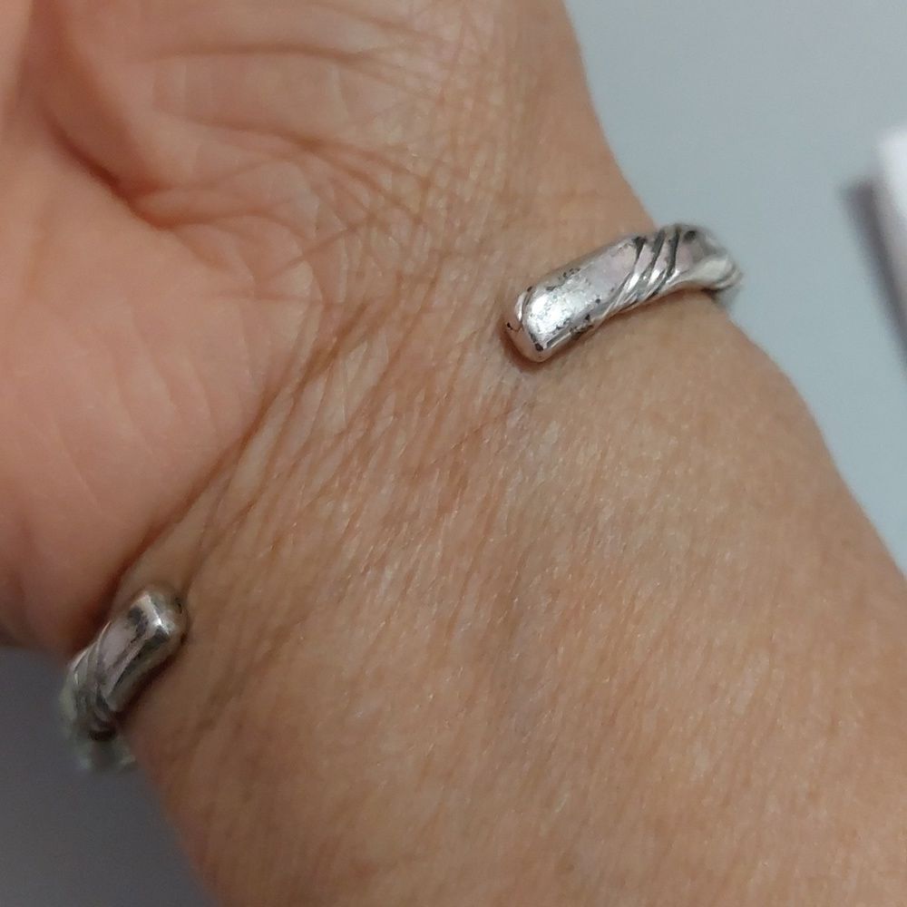 Native American 925 Solid Sterling Silver Twist C… - image 2